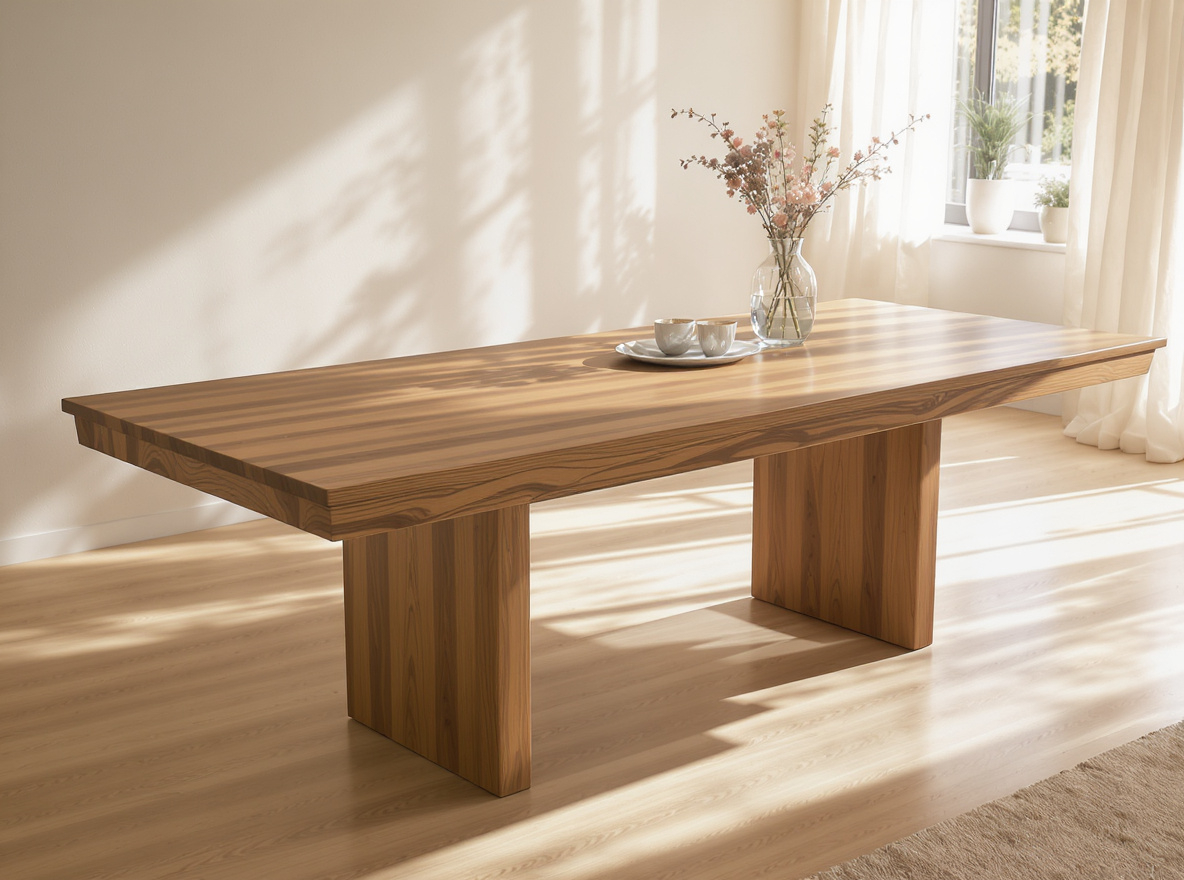 Table de salle à manger extensible en bois